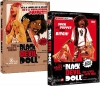 Black Devil Doll (uncut) Pappschuber + 4 Sammlerkarten